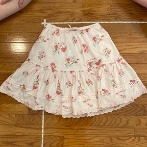 Adorable full volume, pink floral skirt